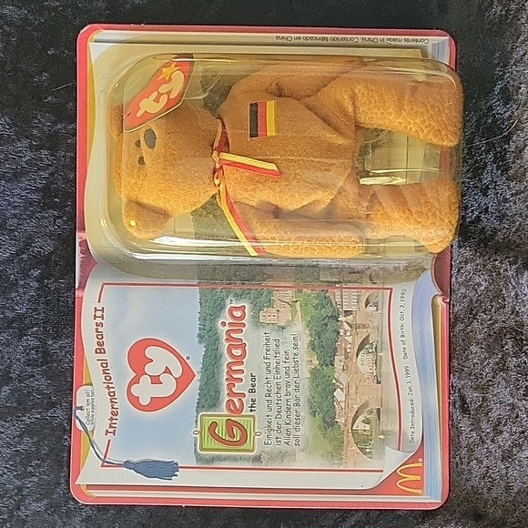 TY 2000 McDonald's International Bears II Teenie Beanie Bears Germania the Bear - Picture 1 of 6